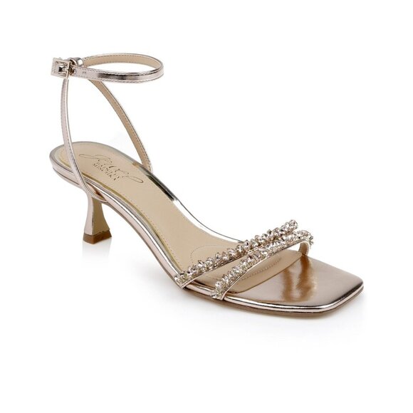 Jewel Badgley Mischka Women's Nayla Kitten Heel Dress Sandals - Picture 1 of 4